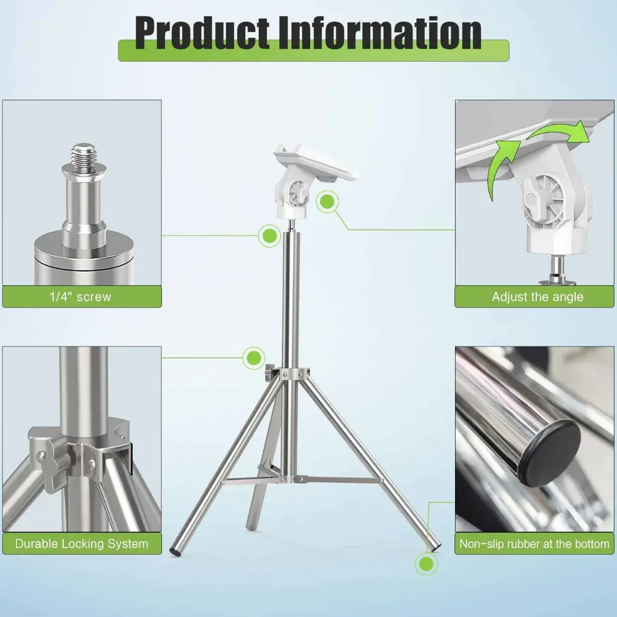 Foldable Stainless Steel Starlink Tripod Side View